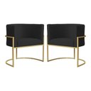 Ver imagem 1 de Kit 02 Poltronas Luana Para Sala Suede Cores - DS Estofados - Preto