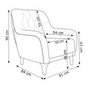 Ver imagem 7 de Kit 2 Poltronas Decorativas com Tachas e Pés de Madeira Veludo Shaula Larbelle