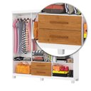 Ver imagem 5 de Guarda-roupa Solteiro Regalle 6 Portas 2 Gavetas com Pés e Espelho Branco/cinamomo - Pnr Móveis