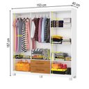 Ver imagem 4 de Guarda-roupa Solteiro Regalle 6 Portas 2 Gavetas com Pés e Espelho Branco/cinamomo - Pnr Móveis