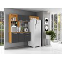 Ver imagem 1 de Cozinha Nanda Completa Funcional C/ Balcão 179,4cm:cinamomo/grafite