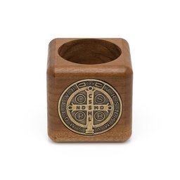 Porta Canetas Madeira C/medalha São Bento Ov Decoração - Nova Lumen 173053 - 5