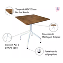 Ver imagem 4 de Mesa Moema 70x70 para Sorveteria Restaurante