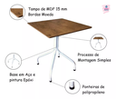 Ver imagem 4 de Mesa Moema 70x70 para Sorveteria Restaurante