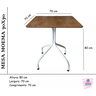 Mesa Moema 70x70 para Sorveteria Restaurante - 5