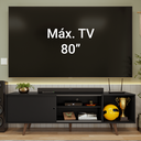 Ver imagem 5 de Rack para TV até 80 Polegadas 160cm com Pés Preto/Rustic Torino Madesa