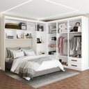 Ver imagem 1 de Guarda-roupa Casal Modulado Diamantina 10 Portas 6 Gavetas Branco - Panorama Móveis