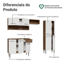 Ver imagem 5 de Armário de Cozinha Completa 229cm Rustic/branco Emilly Madesa 017