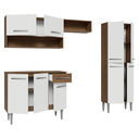 Ver mais imagens de Armário de Cozinha Completa 229cm Rustic/branco Emilly Madesa 017