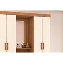 Ver imagem 5 de Guarda Roupa Solteiro 4 Portas e 3 Gavetas C/ Espelho e Pés Briz B24 Branco - Henn