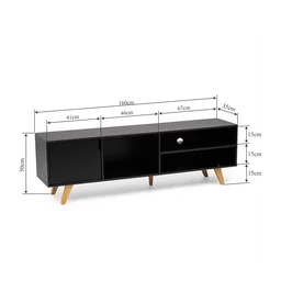 Rack para TV até 60 Polegadas 1 Porta 160cm Retrô Soul Yescasa - 3