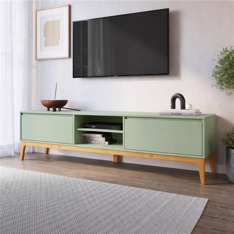 Rack para TV até 75 Polegadas 180cm 2 Portas Retrô Bento Yescasa