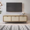 Ver imagem 1 de Rack para TV até 50 Polegadas 136cm 3 Gavetas Madeira Maciça Buriti Yescasa