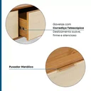 Ver imagem 5 de Rack para TV até 50 Polegadas 136cm 3 Gavetas Madeira Maciça Buriti Yescasa