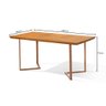 Conjunto Mesa Madeira Maciça Alice 1,60m com 6 Cadeiras Aço Karina Cobre - 6