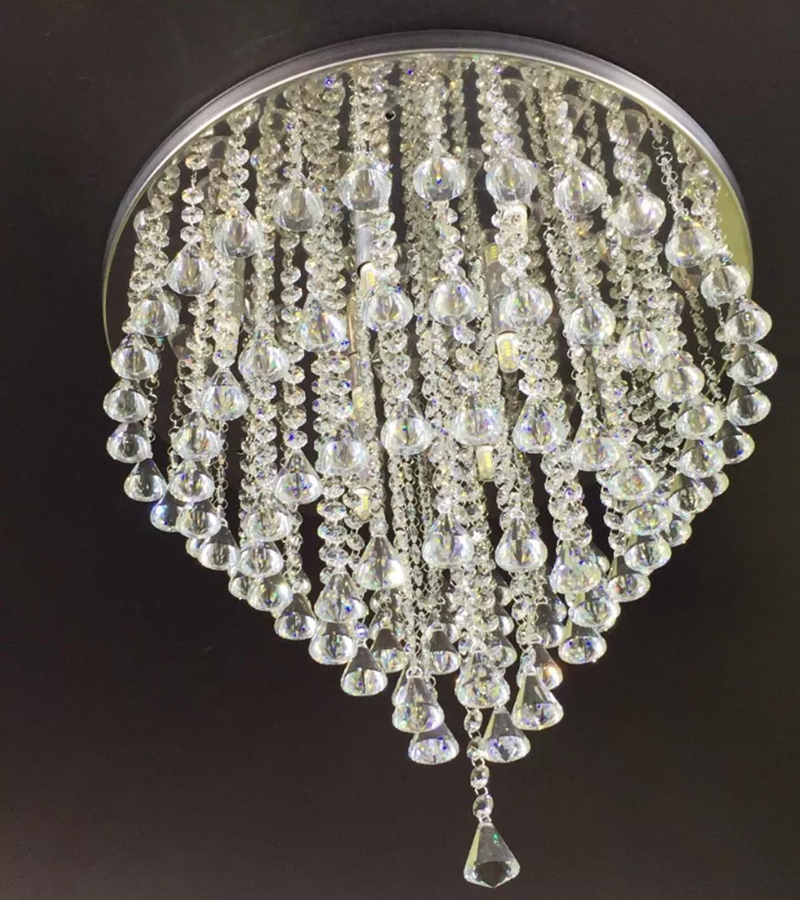 Linda Luminária de Cristal para Sala de Jantar com 60cm de Altura
