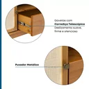 Ver imagem 4 de Rack para TV até 60 Polegadas 180cm 1 Gaveta Madeira Maciça e Palha Natural Gold Yescasa
