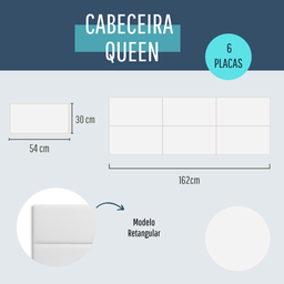 Cabeceira Queen Corino 162x60 Cama Box Modulada Retangular Branco - 6