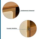 Ver imagem 4 de Rack para TV até 60 Polegadas 180cm Madeira Maciça e Palha Natural Gold Yescasa