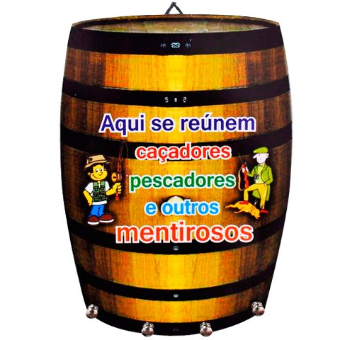 Porta Chaves Barril Chaveiro Decorativo em Madeira - Papo de Churrasco