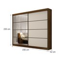Ver imagem 3 de Guarda Roupa Casal 2 Portas 4 Gavetas Niteroi Leifer