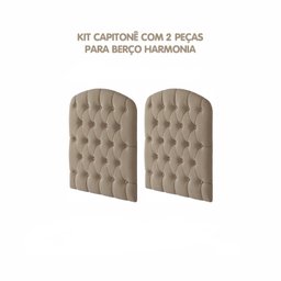 Quarto de Bebê 3 Peças com Berço Capitonê Cômoda 4 Gavetas e Guarda Roupa 4 Portas 4 Gavetas Aquarel - 10