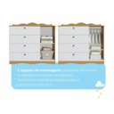 Ver mais imagens de Quarto de Bebê 3 Peças com Berço Capitonê Cômoda 4 Gavetas e Guarda Roupa 4 Portas 4 Gavetas Aquarel Marrom/Nature/Branco