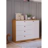 Quarto de Bebê 3 Peças com Berço Capitonê Cômoda 4 Gavetas e Guarda Roupa 4 Portas 4 Gavetas Aquarel - 2