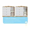 Quarto de Bebê 3 Peças com Berço Capitonê Cômoda 4 Gavetas e Guarda Roupa 4 Portas 4 Gavetas Aquarel - 5