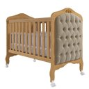 Ver imagem 6 de Quarto de Bebê Provençal Berço Capitonê Cômoda 4 Gavetas Guarda Roupa 4 Portas 4 Gavetas Prateleira