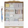 Quarto de Bebê Provençal Berço Capitonê Cômoda 4 Gavetas Guarda Roupa 4 Portas 4 Gavetas Prateleira - 8