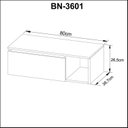 Ver imagem 4 de Gabinete Suspenso para Banheiro 80cm 1 Porta Basculante 1 Nicho Laranja/Amendoa