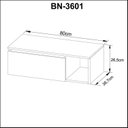 Ver imagem 4 de Gabinete Suspenso para Banheiro 80cm 1 Porta Basculante 1 Nicho Branco/Mármore