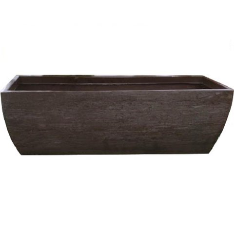 Vaso Planta 100x30 Jardineira Floreira Polietileno - MARROM MADEIRA 015