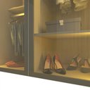 Ver imagem 7 de Guarda Roupa Lumina 6 Portas 4 Portas Reflecta LED 100% MDF Off White Bronze - Gelius