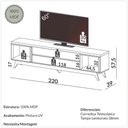 Ver imagem 3 de Rack Hudson 02 Gavetas Off White Base Freijó 220cm - 74898