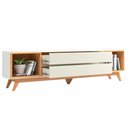 Ver imagem 2 de Rack Hudson 02 Gavetas Off White Base Freijó 220cm - 74898