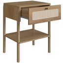 Ver mais imagens de Cabeceira Casal Queen 160cm e 2 Mesas Laterais 1 Gaveta Madeira Moss A03 Hanover Roble - Lyam Decor
