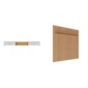 Ver imagem 2 de Rack com Painel Ripado com LED para TV até 82 Polegadas MDF 240CMX250CM Maggiore Yescasa Marrom Freijó/Off White