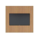 Ver imagem 7 de Rack com Painel Ripado com LED para TV até 82 Polegadas MDF 240CMX250CM Maggiore Yescasa Marrom Freijó/Off White