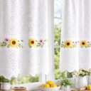 Ver imagem 6 de Cortina Pia c/ Bando Vitro Real Renda Cozinha 1,60x0,80x0,20:Girassol