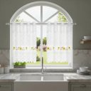 Ver imagem 2 de Cortina Pia c/ Bando Vitro Real Renda Cozinha 1,60x0,80x0,20:Girassol