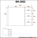Ver imagem 5 de Espelheira para Banheiro com Espelho 80cm Branco/Mármore