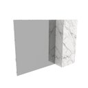 Ver imagem 3 de Espelheira para Banheiro com Espelho 80cm Branco/Mármore