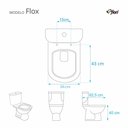 Ver imagem 3 de Assento Sanitário Flox Cinza Claro para Vaso Fiori