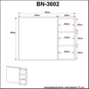 Ver imagem 5 de Espelheira para Banheiro com Espelho 80cm Laranja/Amendoa