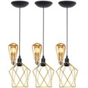 Ver imagem 1 de 3 Pendentes Aramado Teto Cálice P Luminária Lustre Retrô Balcão + Lâmpada Led ST64 Vintage