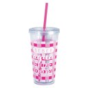Ver imagem 1 de Copo com Canudo Drink 600ml - Rosa