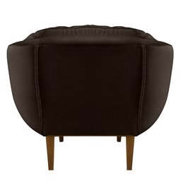 Kit 2 Poltronas Decorativa Marcela Veludo Marrom - 5
