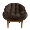 Kit 2 Poltronas Decorativa Marcela Veludo Marrom - 4